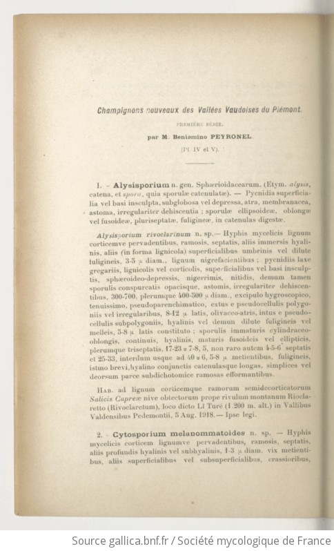 Bulletin Trimestriel De La Soci T Mycologique De France Gallica