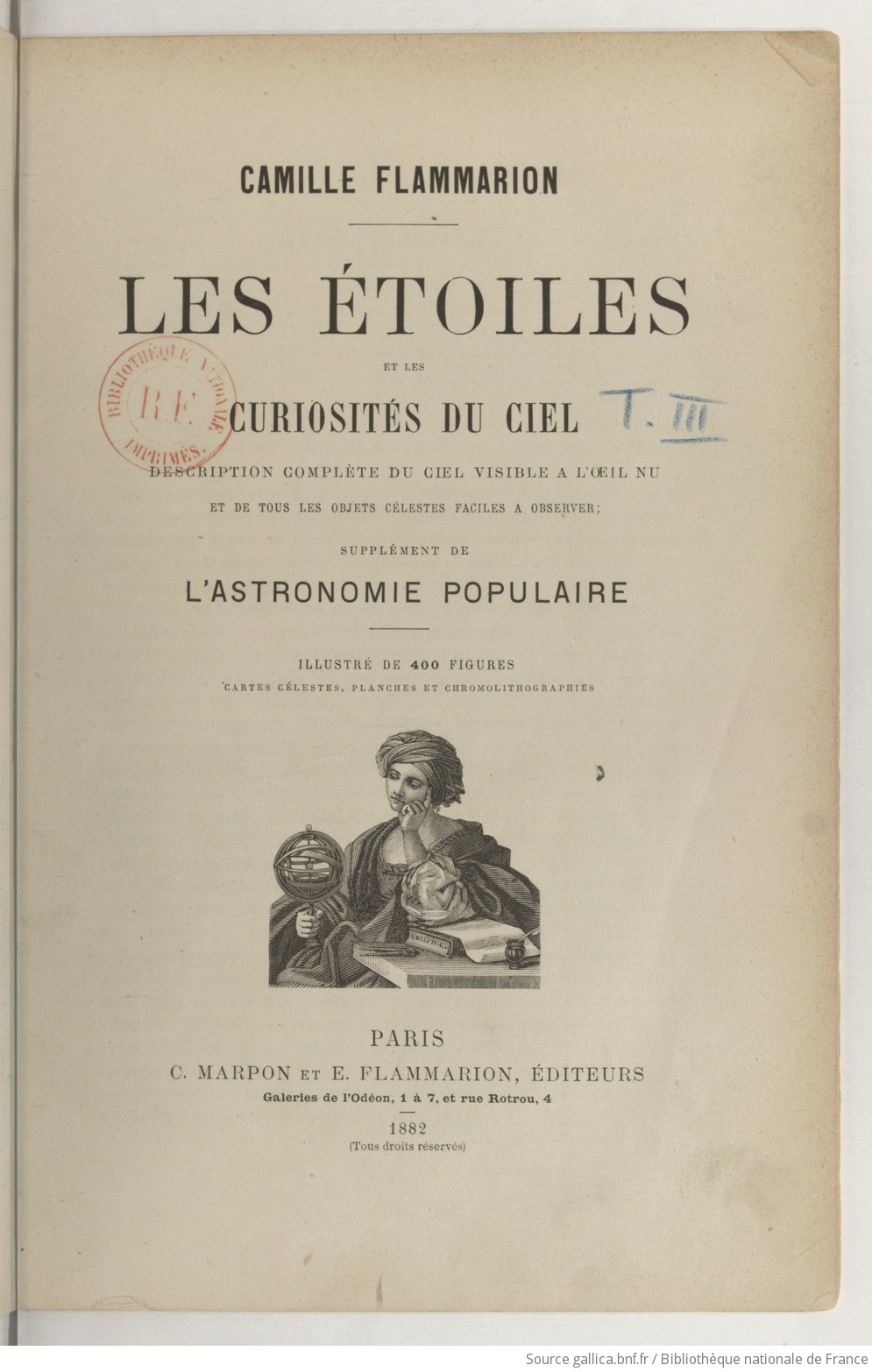 Astronomie populaire : description générale du ciel.... Tome 3, SUPPL / Camille Flammarion