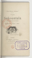 Sakountala  Vyasa. 1894