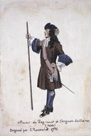 Officier du Regiment de Carigan - Sallières  R. Rosewarne. 1666