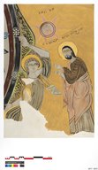 Monastère Blanc (Deir Anba Chenouda):Détail de la croix glorieuse = un ange et saint Jean-Baptiste / Laferrière