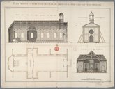 Plan et profil de l’église projeté à la Nouvelle-Orléans  1724