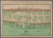 Plan profil et élévation du fort Condé de la Mobille  1725