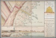 Louisbourg. Plan d'une partie du bastion Princesse et de la batterie du cap Noir 1737