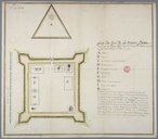 Plan du fort de la rivière St. Jean, envoie par Mr Gaspé officier dans les troupes du Canada 1754