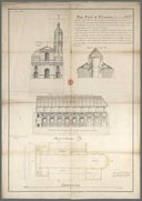 Plan, profil et élévation d'une nouvelle cathédrale à Québec 1745