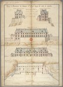 Plans et élévations du château Saint-Louis  G. Chaussegros de Léry. 1724