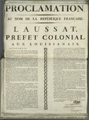 Première proclamation de Laussat aux Louisianais en mars 1803  1803