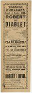Theatre d'Orleans : Robert le diable! 1860