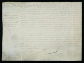 Brevet de ratification de la concession [de la seigneurie de Perthuis]  1754