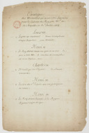 "Catalogue des médailles qui m'ont esté fournies pour le Cabinet du roy par M. de La Chapelle, ce 30 juillet 1684 ", annoté par Pierre Rainssant .