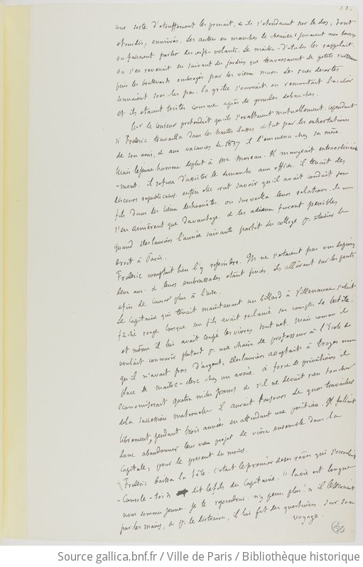 Bibliothèque Historique De La Ville De Paris. Manuscrits De Gustave ...