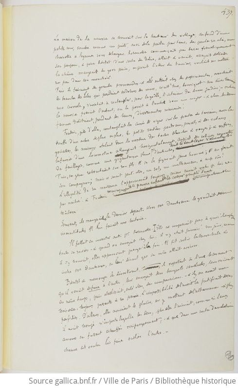 Bibliothèque Historique De La Ville De Paris. Manuscrits De Gustave ...