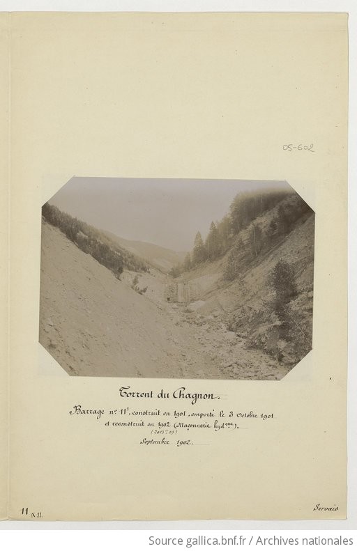 Torrent De Chagnon (barrage Ancien N° 3 Reconstruit En 1902 Et Barrage ...