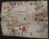 Carte nautique portugaise de l'Océan Atlantique  J. Reinel. 1550