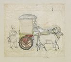 Voiture indienne tirée par deux zébus <br> 1760