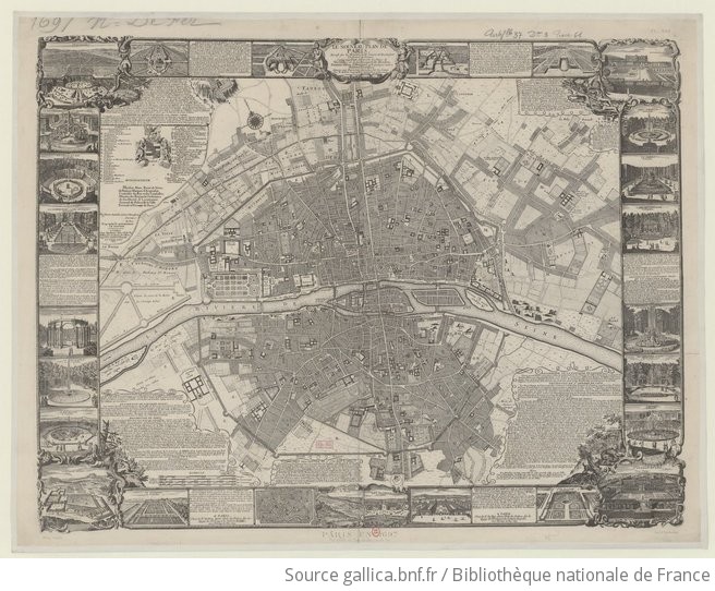 Paris En 1697 Fac Simile Du Plan De Nicolas De Fer Gallica