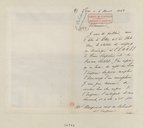 Lettre autographe de Ferri-Pisani à M.r Mocquard chef du cabinet de l'Empereur 1862