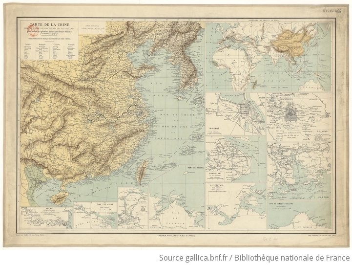 carte de la période des guerres en Chine