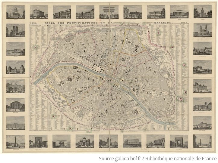 1854 Paris Ses Fortifications Et Sa Banlieue 1854 Gallica