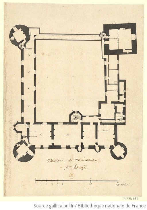 Château de Maintenon 1er étage : dessin | Gallica