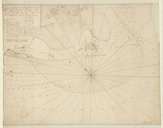 Ydée ou plan du chenal par lequel est sorty le navire la paix et le vaiseau du roy  1717