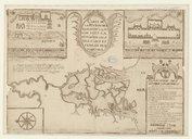 Carte de la rivière des Pascagoula où l'on voit (les) terrains des habitans J. Dumont de Montigny. 1732