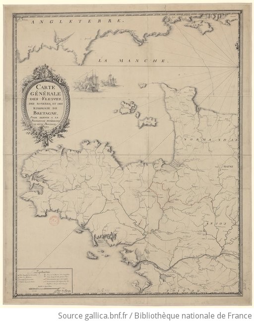 carte des fleuves et rivières de bretagne Carte générale des fleuves, des rivières et des ruisseaux de 