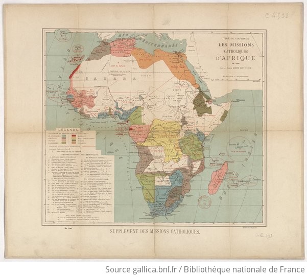 Carte Des Missions Catholiques D Afrique Gallica