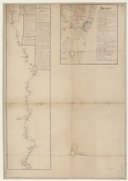 Plan de l'attaque de la ville de Tanjaor, du chemin, des camps et des combats en plaine  1760