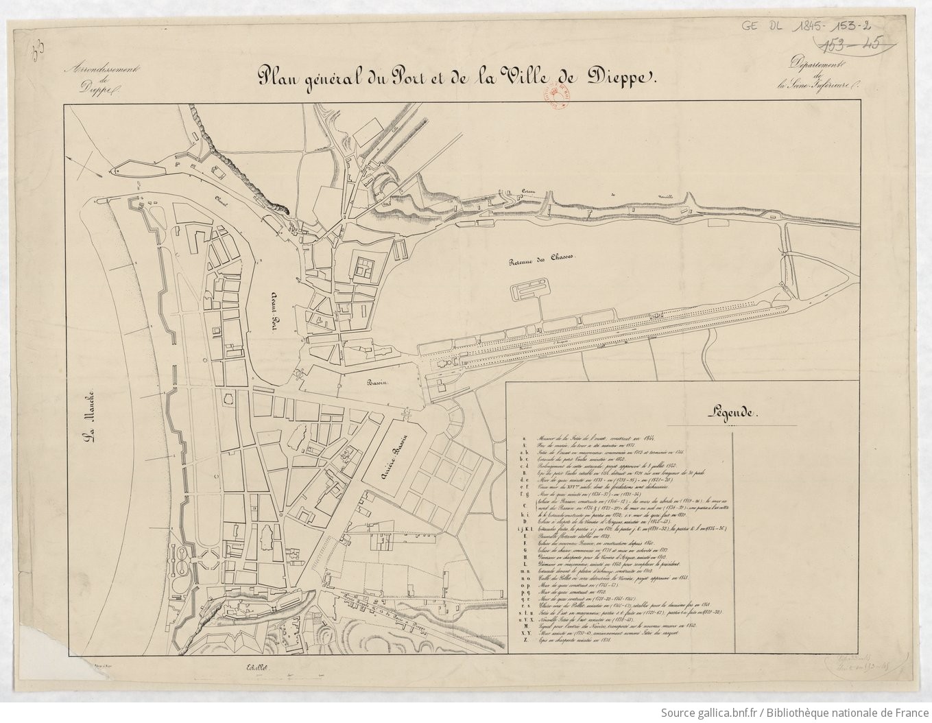 Plan général du port et de la ville de Dieppe