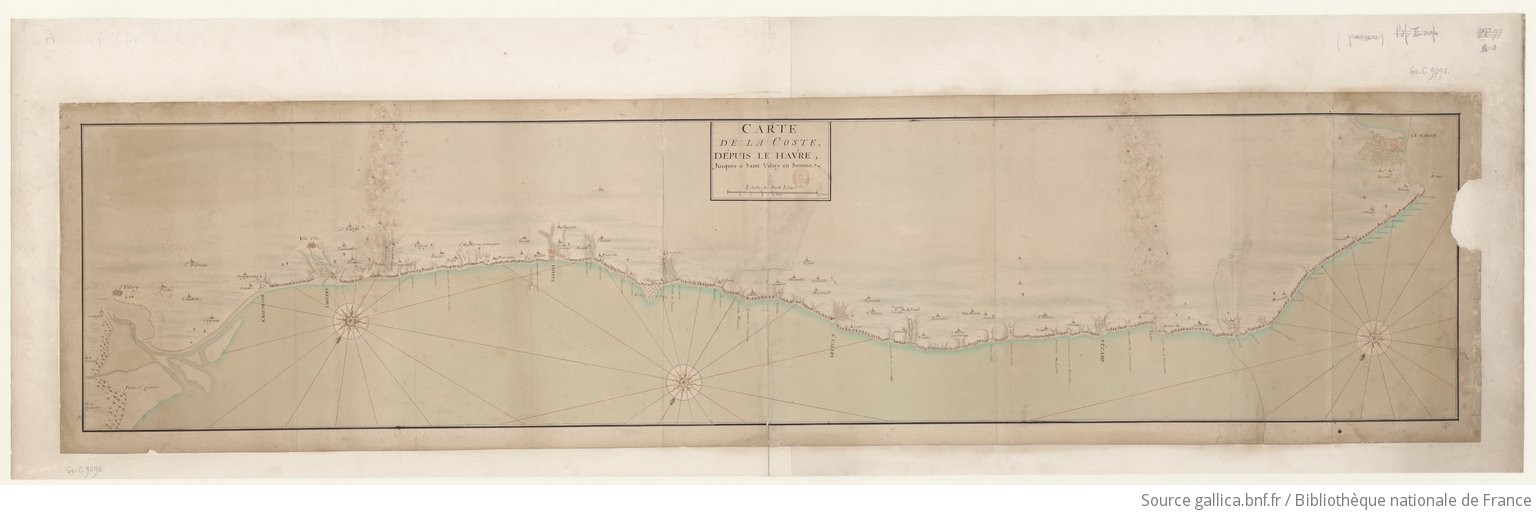 Carte de la coste depuis le Havre jusques à Saint Valéry en Somme