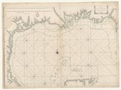 Carte de la côte de Missisipy depuis les Tortües jusqu'au cap de Toreblanca 18e