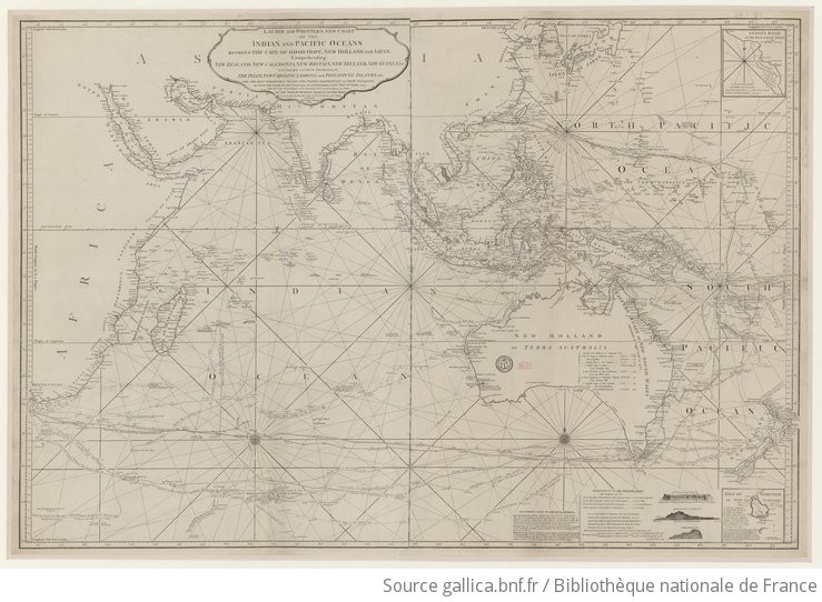 Laurie and Whittle's New Chart of the Indian and Pacific Oceans between ...