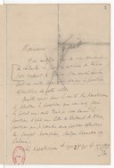 Trois lettres autographes de Fernand Grenard adressées au cartographe J. Hansen et annotées par ce dernier à propos des positions de certains lieux de l'itinéraire de Dutreuil de Rhins 