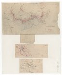 Calques et croquis manuscrits pour servir à l'établissement de l'Atlas accompagnant l'ouvrage : Mission scientifique dans la Haute Asie 1890-1895  J. Hansen. 1898