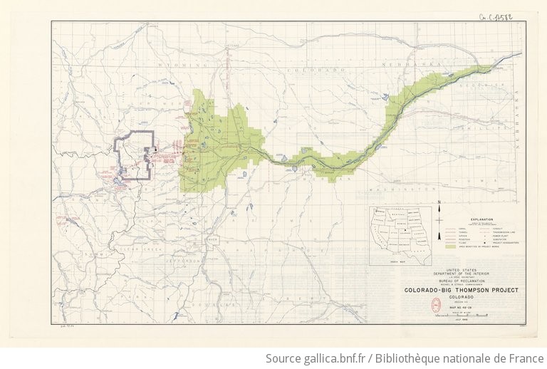 Colorado Big Thompson Project Colorado Region Vii 30 Miles Gallica