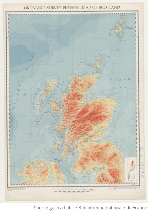 Ordnance Survey Physical Map Of Scotland Gallica 5667