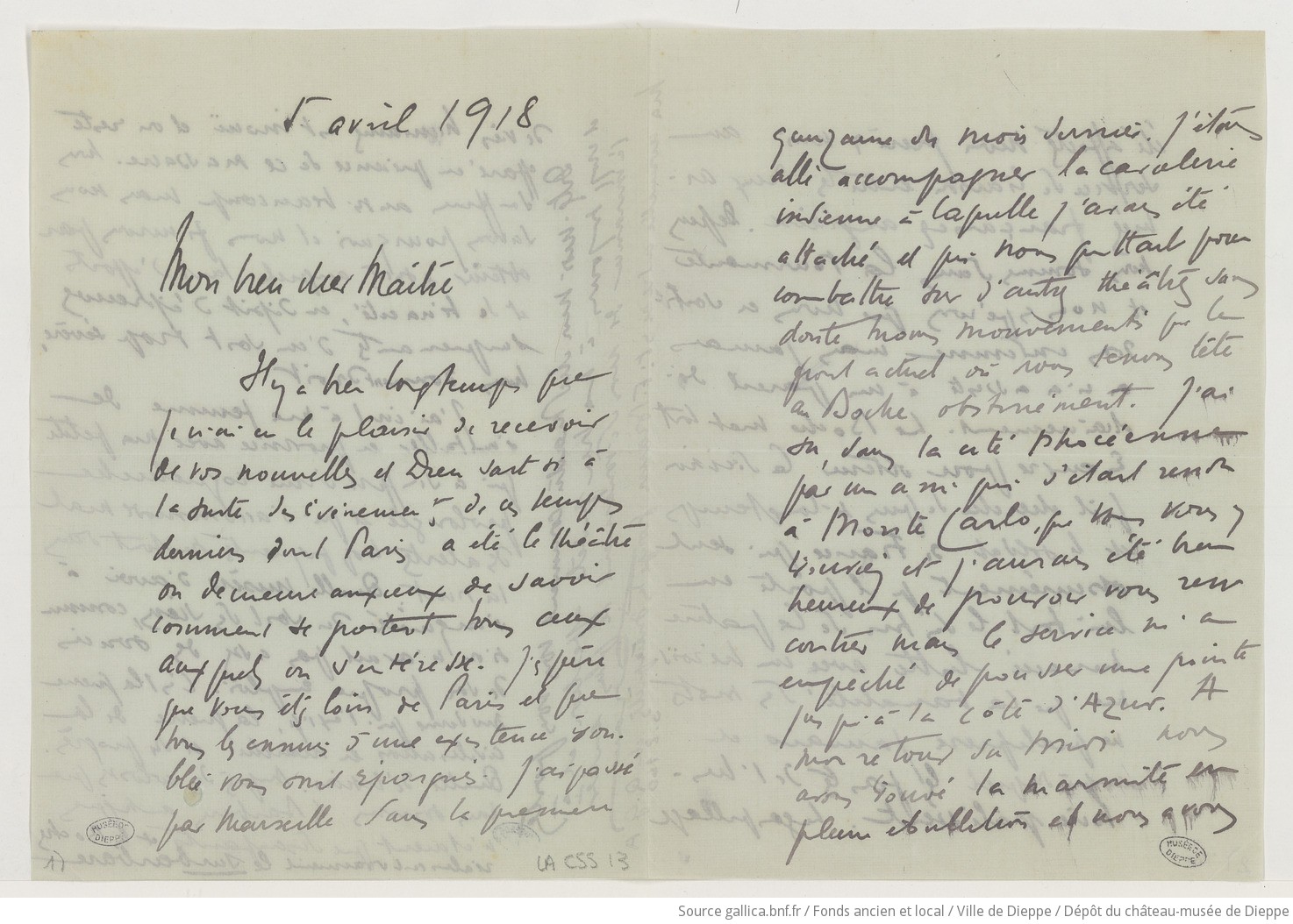 [21 lettres, 1 carte-lettre, 2 coupures de presse de Fernand Braun à Camille Saint-Saëns] (manuscrit autographe)