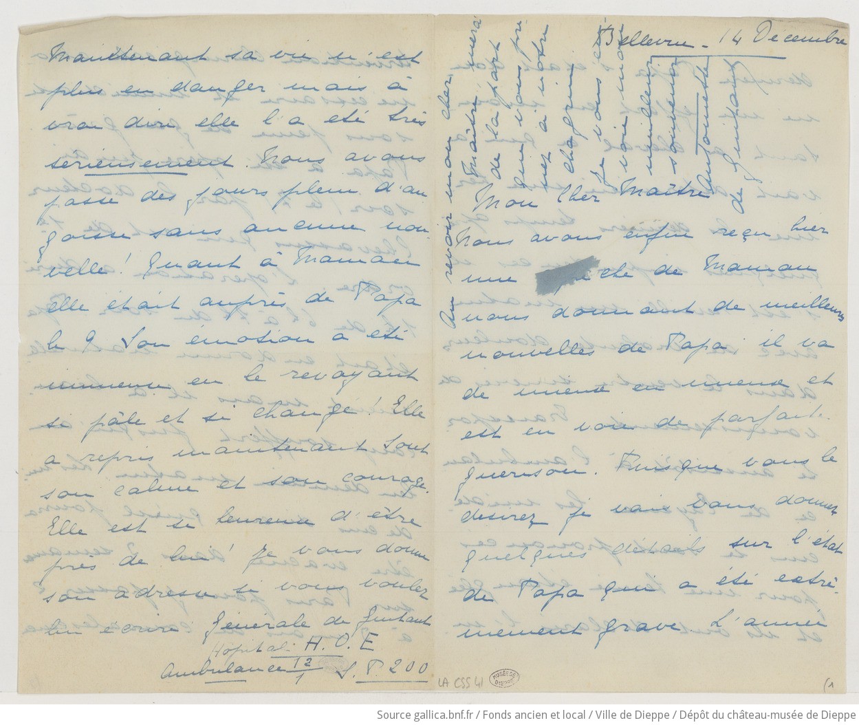 [2 lettres d'Antoinette de Guitaut à Camille Saint-Saëns] (manuscrit autographe)