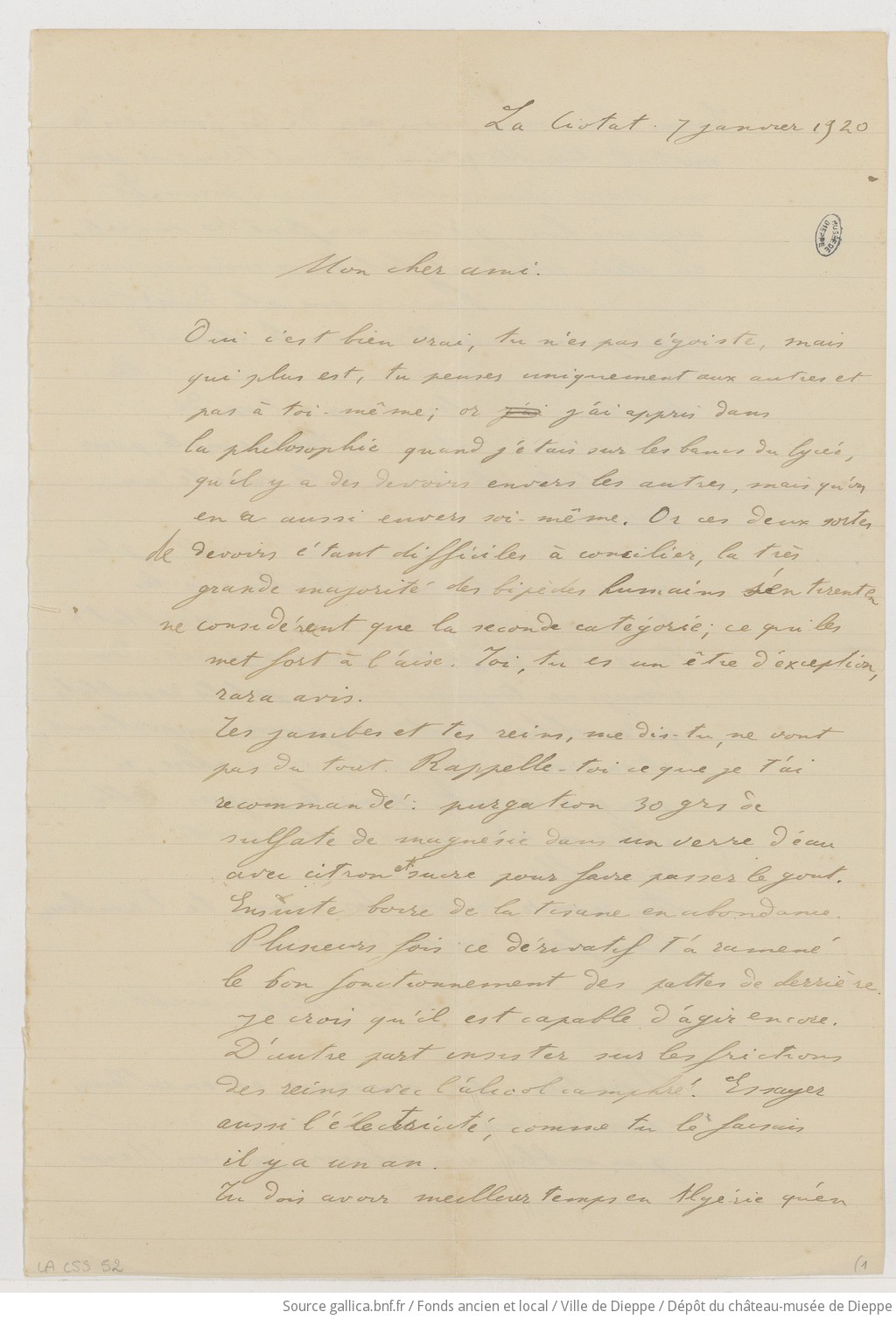 [32 lettres, 1 carte-lettre et 1 coupure de presse de Félix Regnault à Camille Saint-Saëns] (manuscrit autographe)