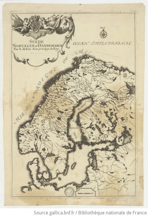 Suède Norvegue Et Dannemarck Par N De Fer Gallica 7684