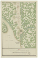  Plan de la rivière de Chatigan et d'une partie de la communication avec Daca.  Charles-Pierre Claret de. Fleurieu. 1786