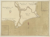  [Carte des côtes de l'Andhra Pradesh entre Nizampatam et Machilipatnam]. Duez de Fontenay. 17..