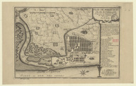 Plan de Pondichéry a la côte de Coromandel : occupé par la compagnie royale des Indes orientales. Nicolas. de Fer. Antoine. Coquart. 1705