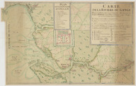 Carte de la rivière du Gange : depuis son embouchure jusqu'à Chinchura. 1714