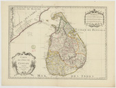 Carte de l'isle de Ceylan. Guillaume. Delisle. 1700