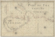 I. Zeiloan [and] part of the coast of Coremandel. Liébaut. 1723