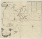  A draught of the Great Bay, Back Bay, and harbour of Trincomalay, on the island of Zeloan. William. Nichelson. 1762