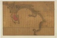  Plan du port de Gale et de ses défenses avec une papilliote relative au projet de 1787